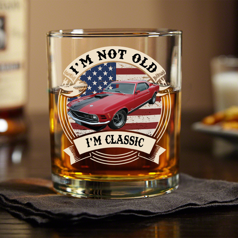 Custom Car Photo This Is How I Roll - Route 66 Vintage Whiskey Glass CH07 899798