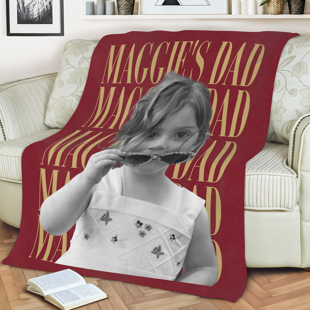 Personalized Vintage Photo Dad, Mom Blanket HO82 902924