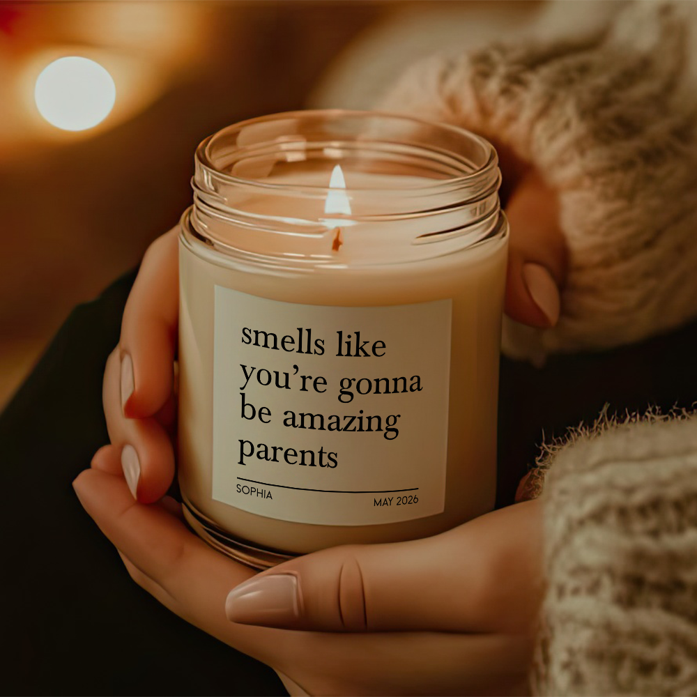 Personalized Smells Like You're Gonna Be Amazing Parents Scented Candle Scented Gift LM32 899835