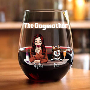 The Dogmother For Dog Lover Wine Glass TH10 892807