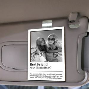 Custom Best Friend Photo 2 Layered Car Visor Clip Gift For Bestie LM32 895503