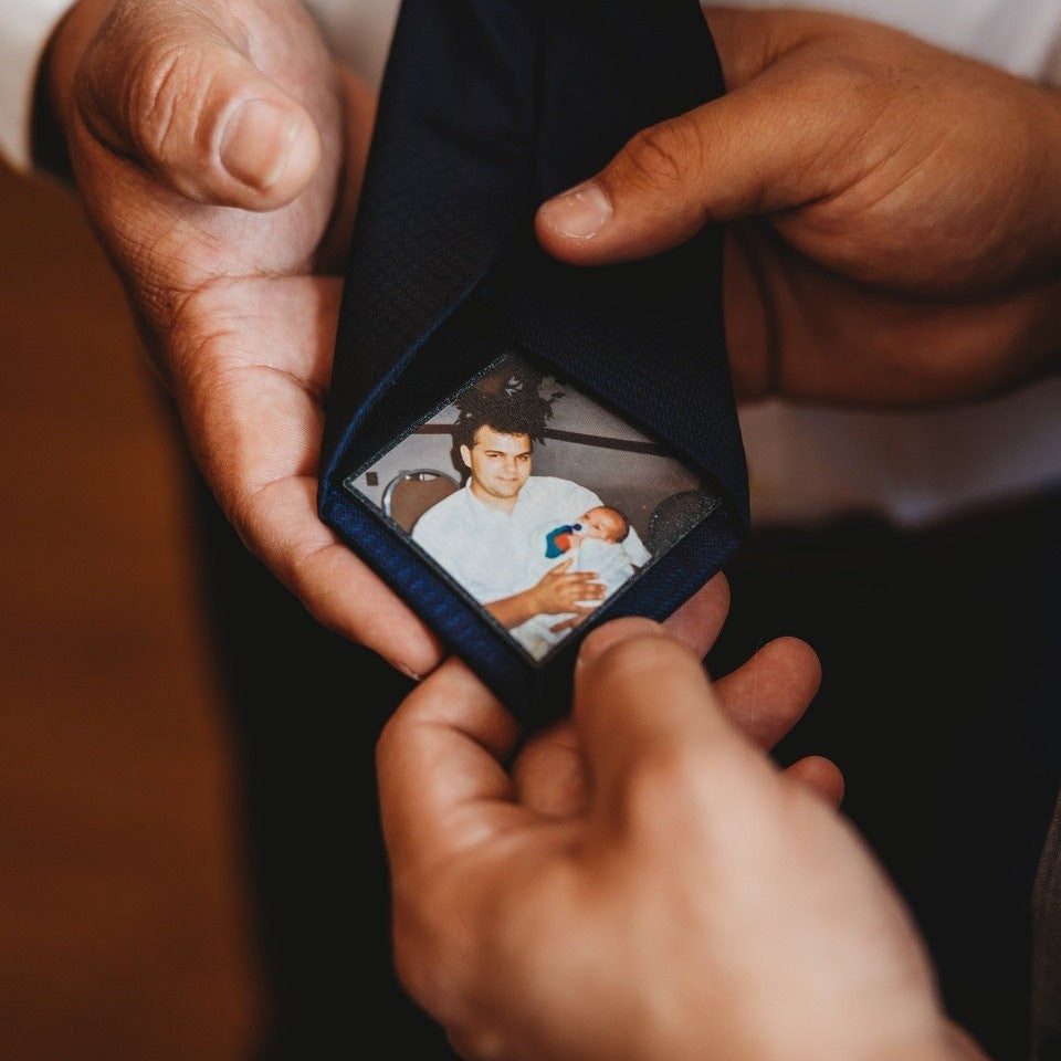 Custom Photo Tie Patch For Men - Tie Patch, Wedding, Father of the Bride, Father's Day LM32 899485