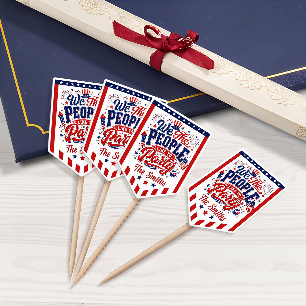 We The People Like To Party 250 Years Of Freedom USA - Personalized Cupcake Toppers HA75 921676