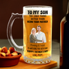 Custom Photo My Son Is My Pride And Joy Print Glass Beer Mug Father's Day Gift For Son HA75 892208