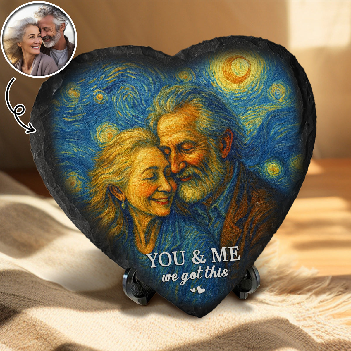 Custom Photo You & Me We Got This Heart-Shaped Stone Couple Gifts HA75 897200
