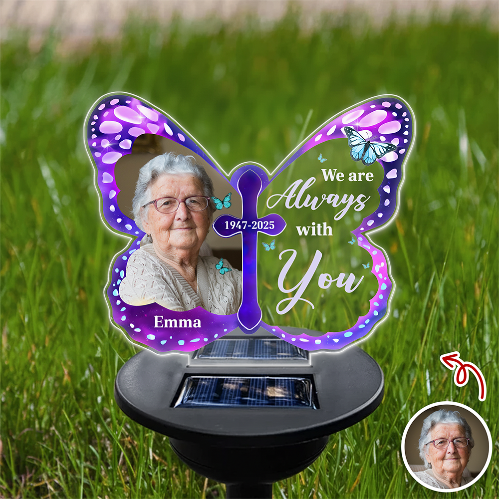 Custom Photo Your Wings Were Ready Solar Light Memorial TH10 896051