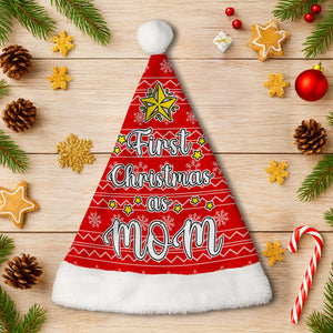 Personalized First Christmas As Mom Matching Family Santa Hat LM32 893971