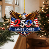 Personalized 250th Anniversary 1776-2026 Eagle USA Semiquincentennial Patriotic Wooden Ornament HO82 903398