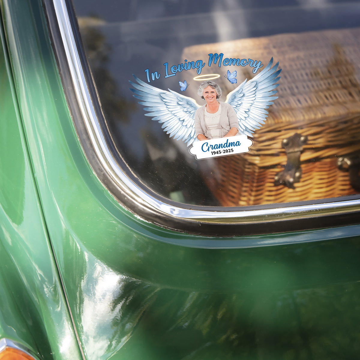 Custom Photo In Loving Memory - Personalized Memorial Car Sticker HO82 900986