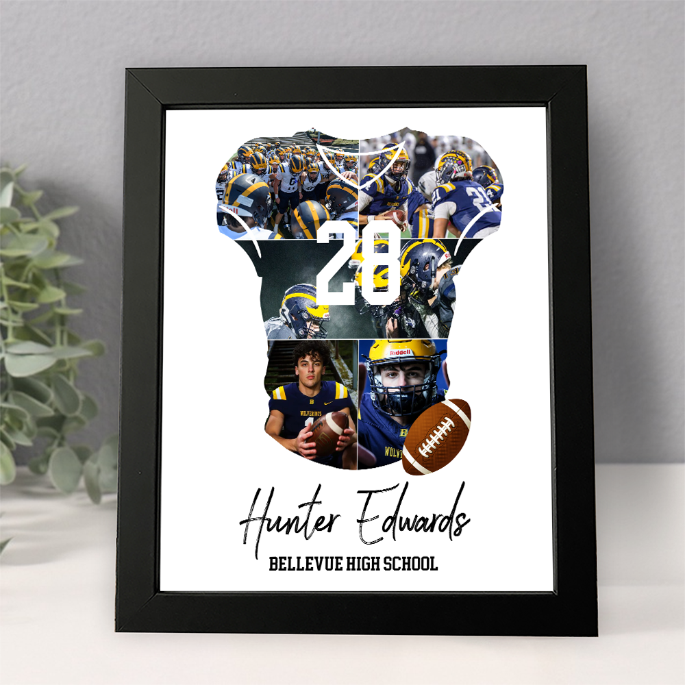 Senior 2026 Football Photo Collage Personalized Picture Frame HO82 900718