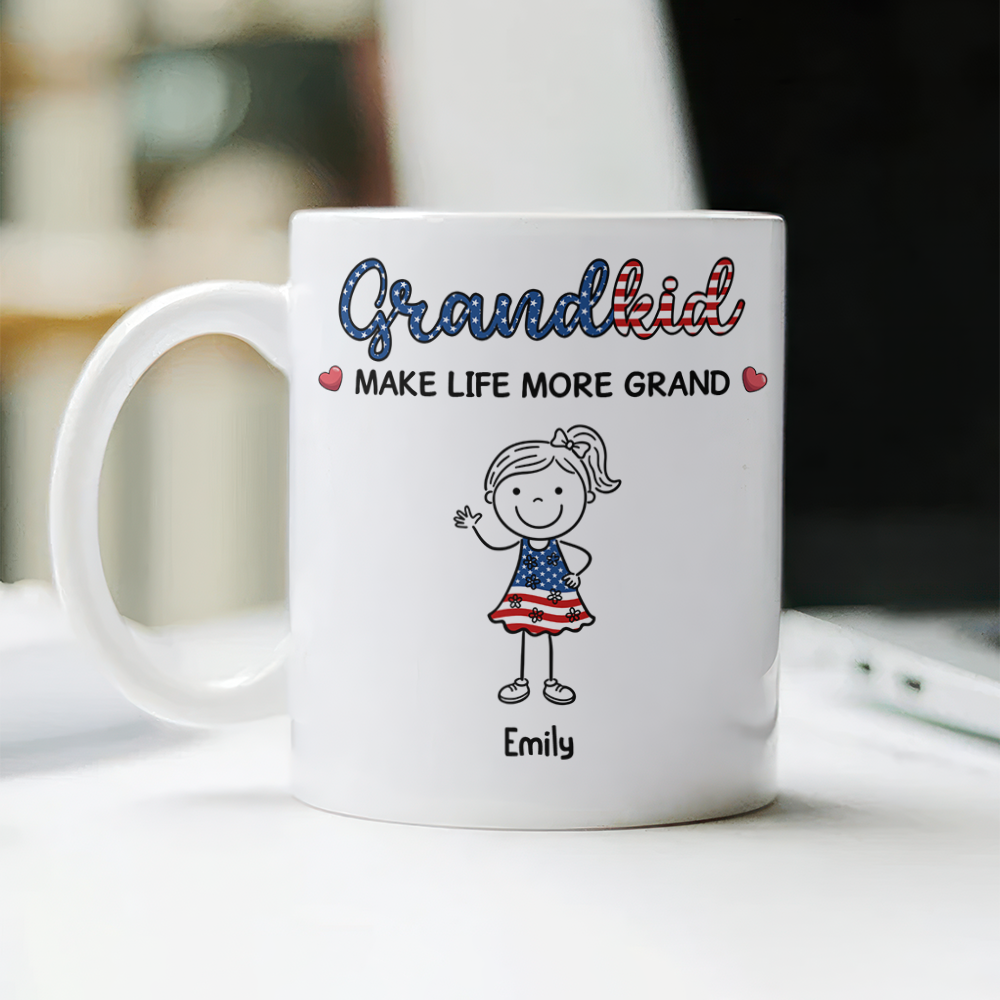 Personalized Grandkids Make Life More Grand White Mug HA75 920388