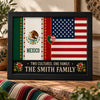 Personalized Mexico & America Flag Two Cultures One Family Picture Frame HO82 903554