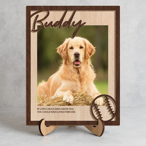 Custom Photo Forever In My Heart 2-Layered Wooden Plaque With Stand Memorial TH10 894231