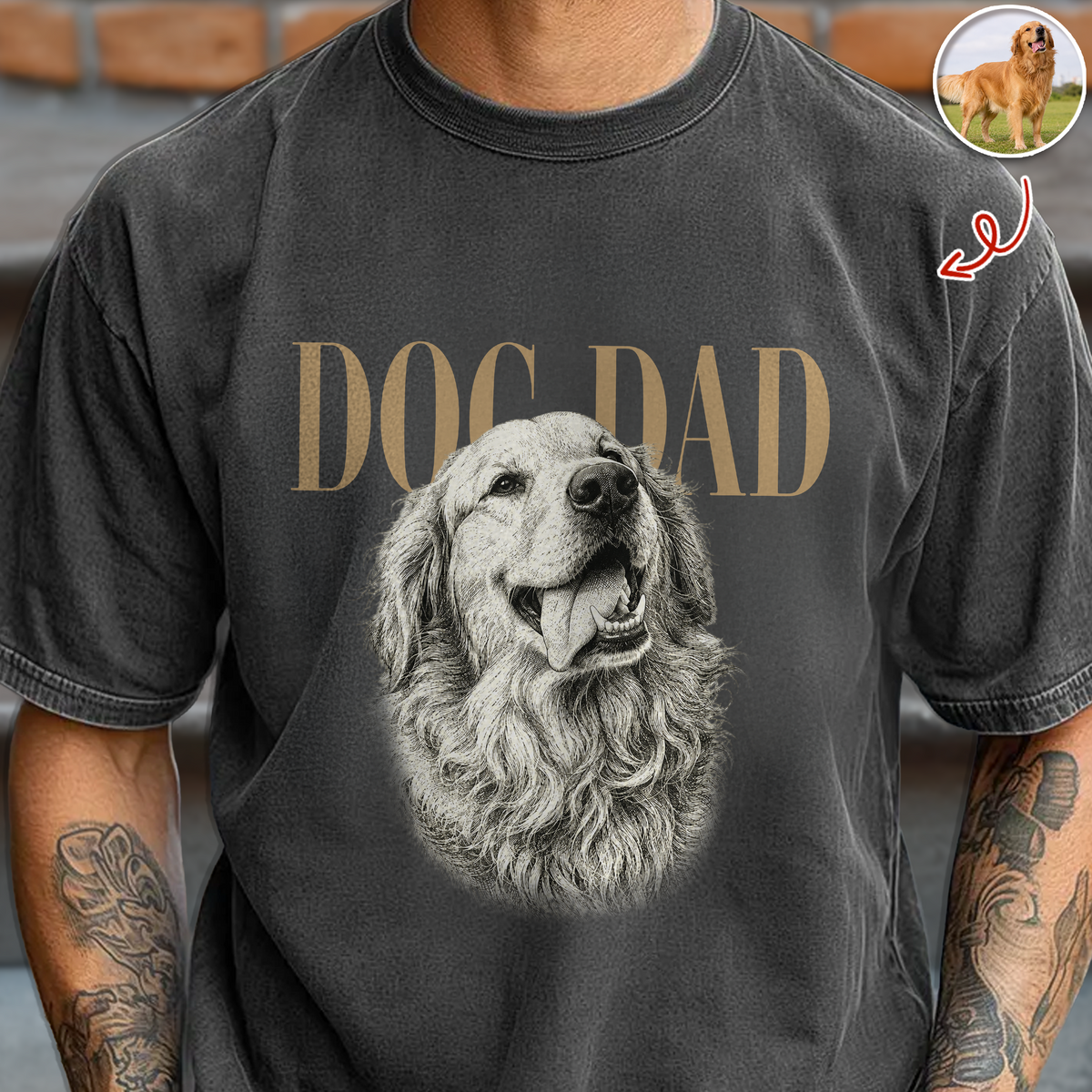 Custom Pet Face Dog Dad Dog Mom Vintage Style Comfort Shirt CH07 911936