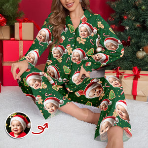 Custom Funny Family Face With Christmas Pattern Pajamas HA75 892792