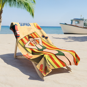 Custom Funny Photo Beach Towel Summer Holiday Gift CH07 895802
