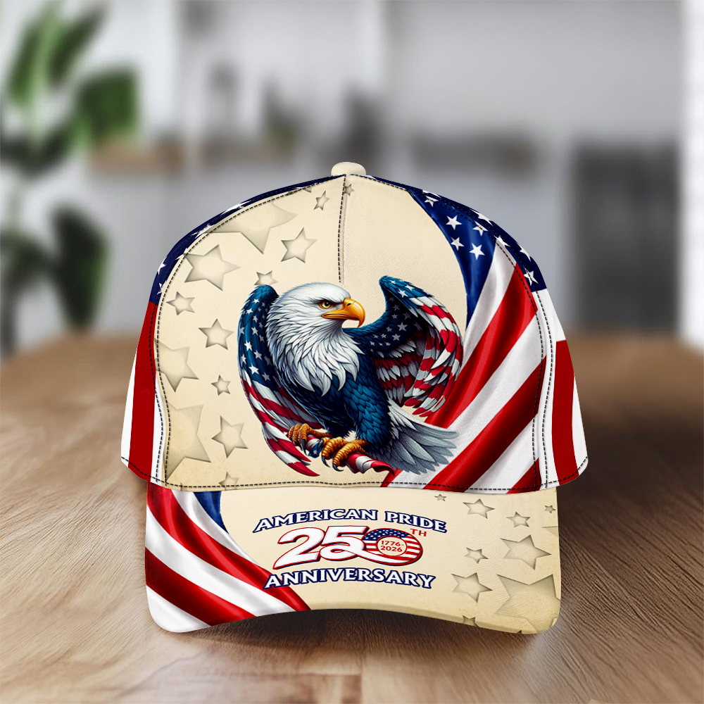 Personalized American Pride 250th Anniversary US Pride Patriotic Eagle Classic Cap LM32 669189