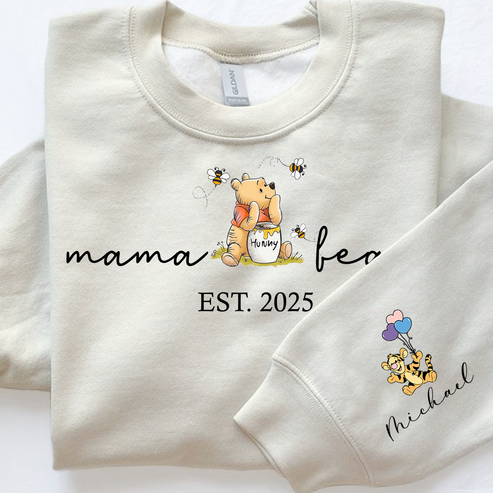 Personalized Mama Bear EST Mother's Day Sleeve Printed Sweatshirt LM32 893183