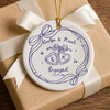 Personalized Engagement Ceramic Ornament Gift for Engaged Couples CH07 180056