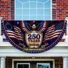 Custom Family Name 250th Birthday Party Patriotic Shield Eagle Non-Pleated Fan Flag CH07 911692