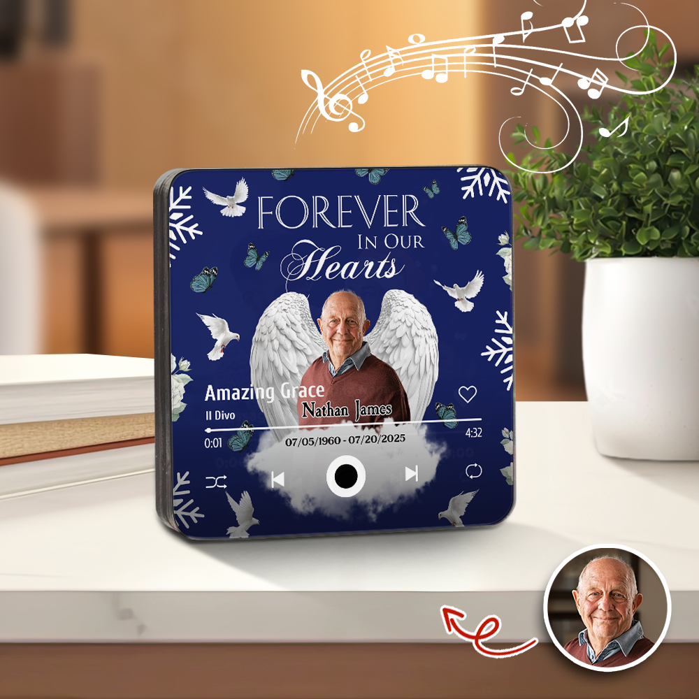 Custom Photo Gone But Never Forgotten Memorial Music Fridge Magnet TH10 894229