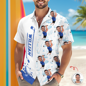 Custom Funny Golfer Photo Hawaii Shirt Gift For Golfer, Golf Lovers LM32 897615