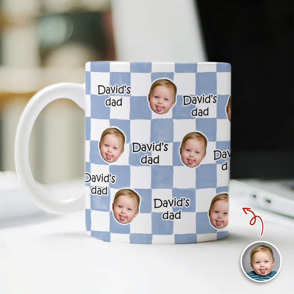 Custom Baby Face Dad, Mom Print Full Mug - Personalized Gift for Parents HA75 921538