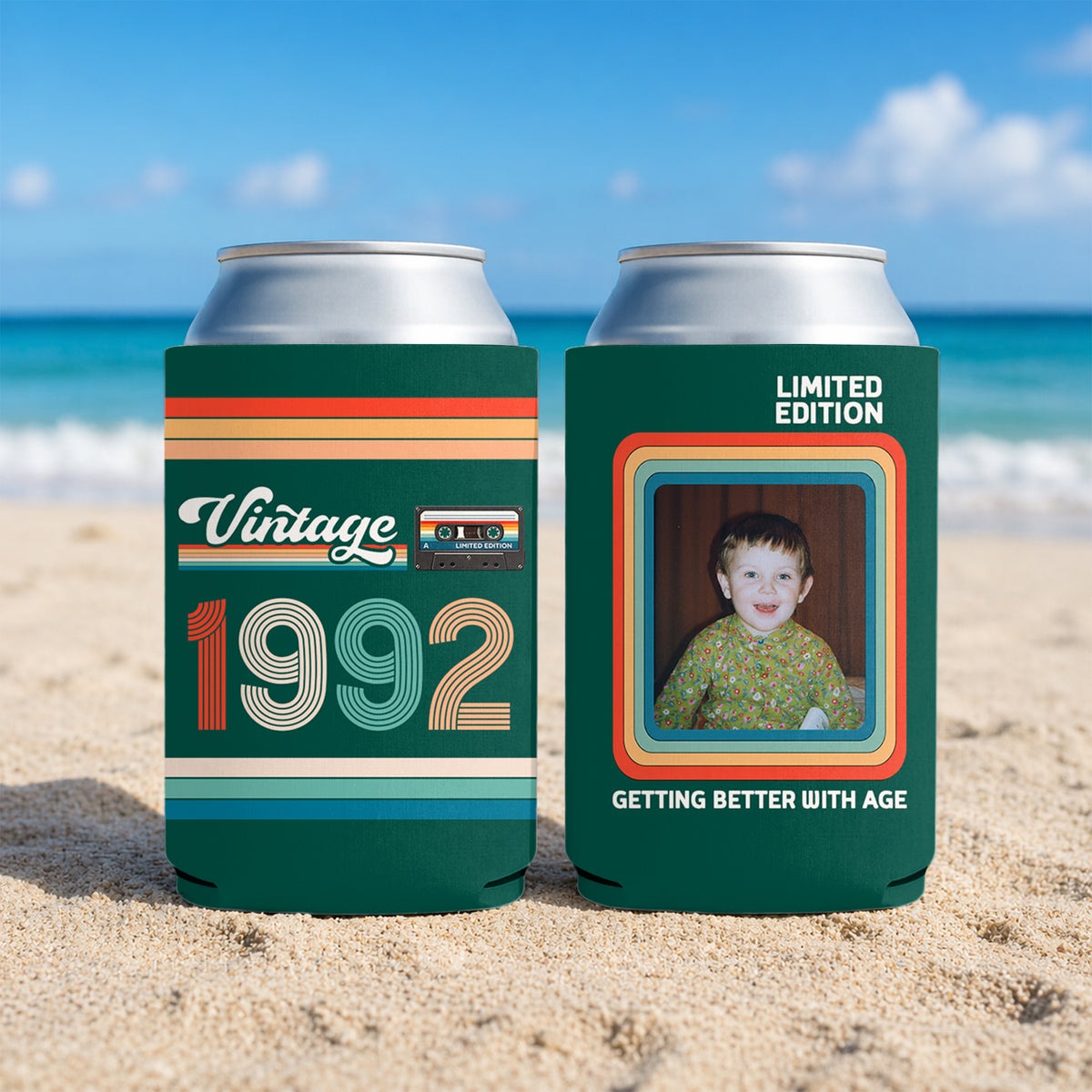 Custom Photo Getting Better With Age Can Cooler - Personalized Birthday Gift LM32 899903