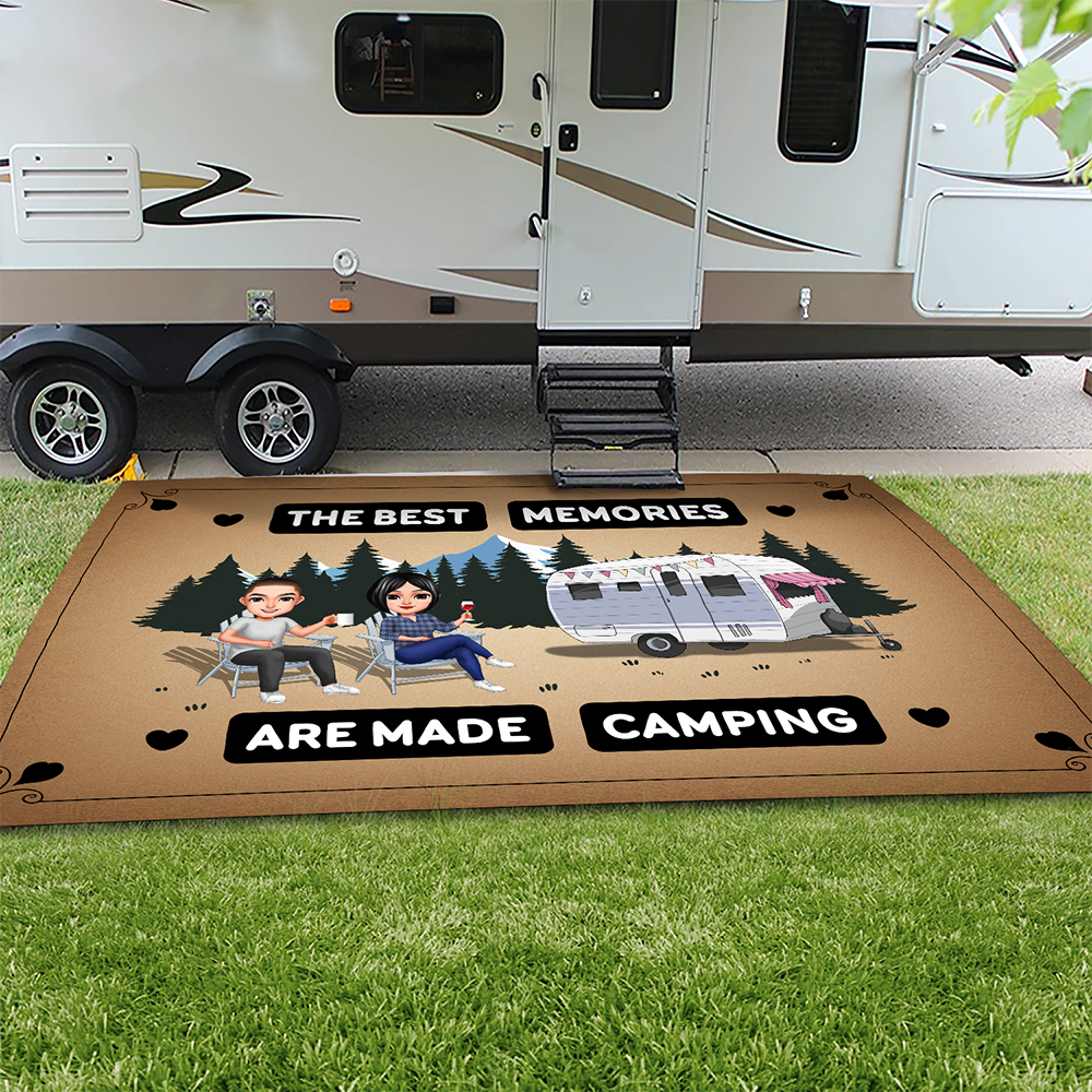 Personalized The Best Memories Are Made Camping Patio Mat TH10 894147