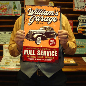 Custom Photo Garage Signs Personalized Full Service Car Metal Sign CH07 899124