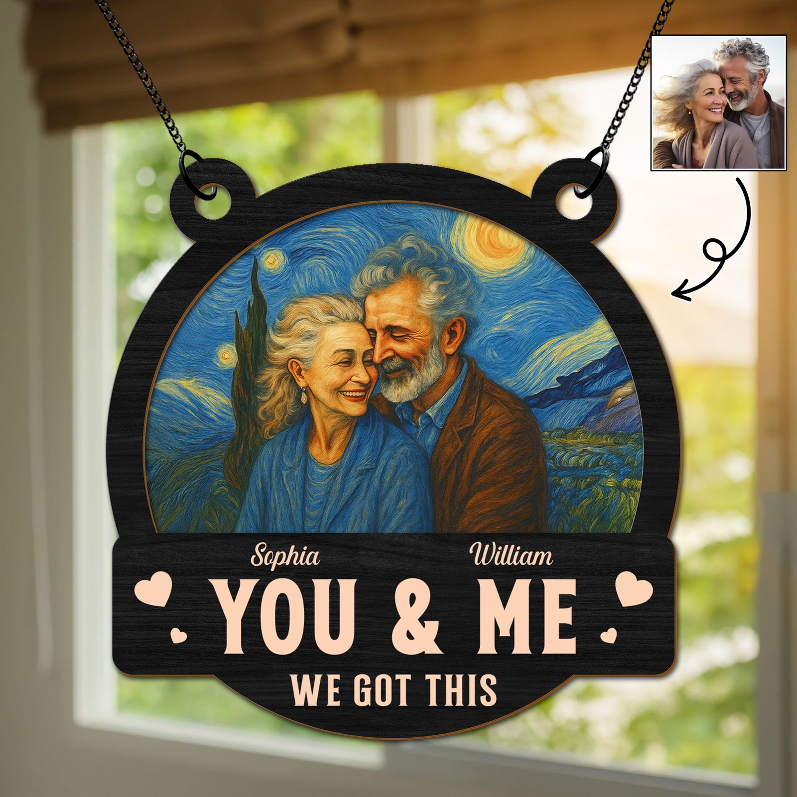 Custom Photo Couple You & Me, We Got This Personalized Suncatcher HA75 897186