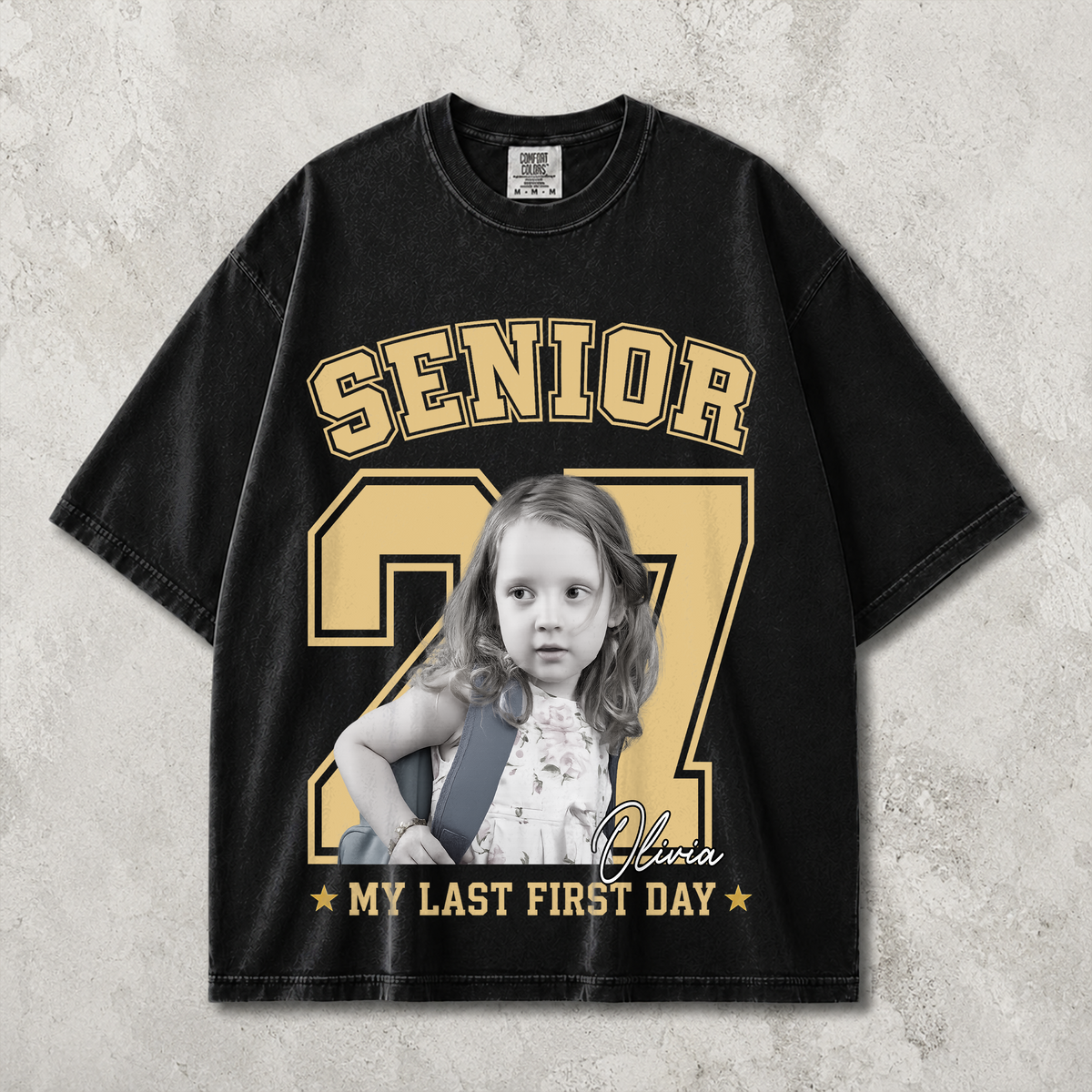 Senior 2027 My Last First Day Custom Photo Comfort Shirt CH07 180308