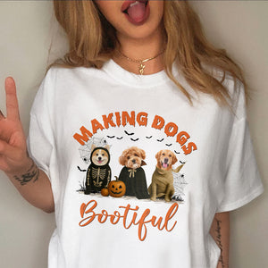Custom Photo Making Dogs Bootiful Halloween Ghost Dog Shirt HA75 897632