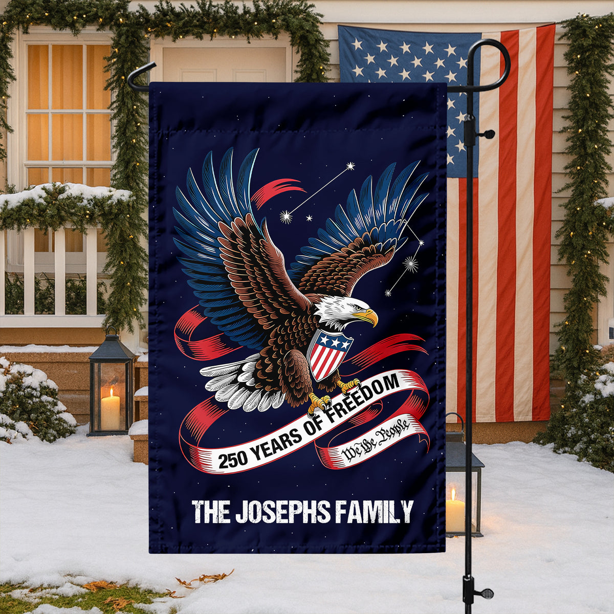 Custom Family Name 250 Years Of Freedom, We The People Garden Flag TH10 898313
