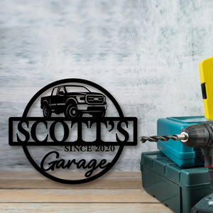 Personalized Monogram Metal Sign Custom Car Garage Sign CH07 896258