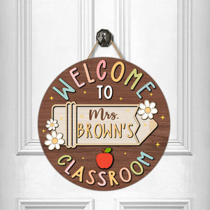 Personalized Teacher's Name Door Hanger Classroom Decor And Gift For Teacher HO82 894418