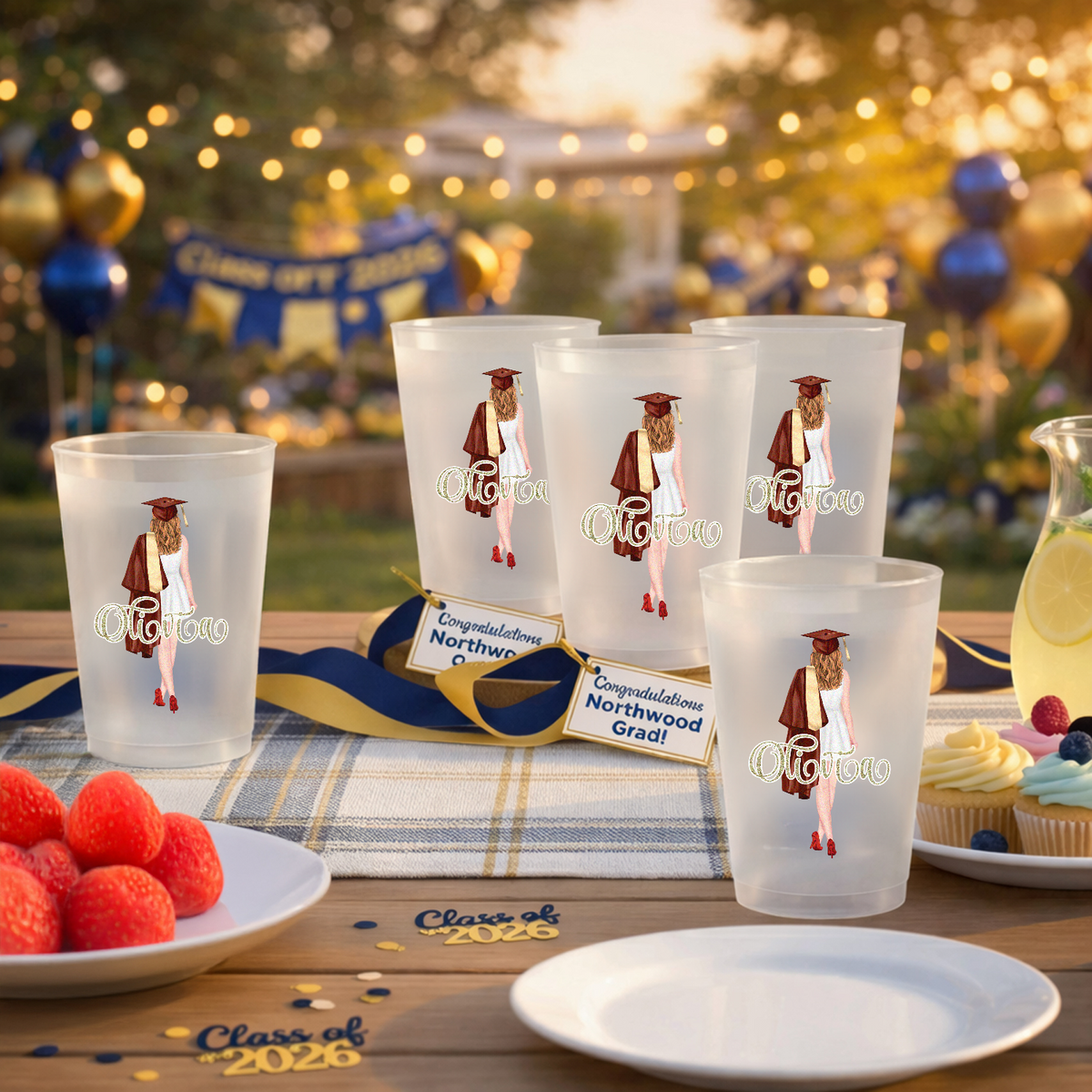 Personalized Graduation Girls Class Of 2026 Cups For Party HO82 902104