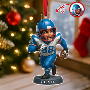 Custom Photo American Football 3D Effect Figure Art Acrylic Ornament Gifts For Sports Lovers HA75 897436