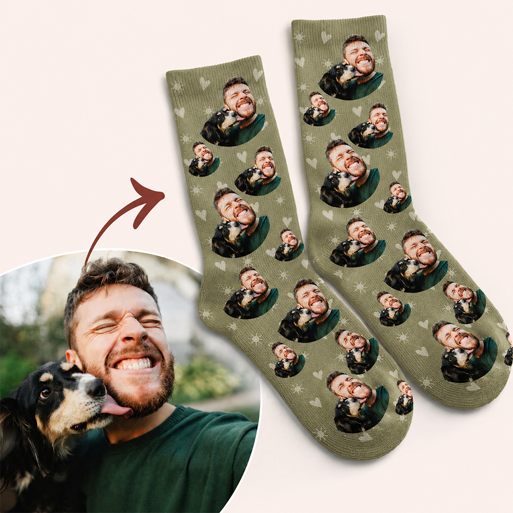 Custom Socks from Photo, Dog Cat Parent Gift CH07 180046