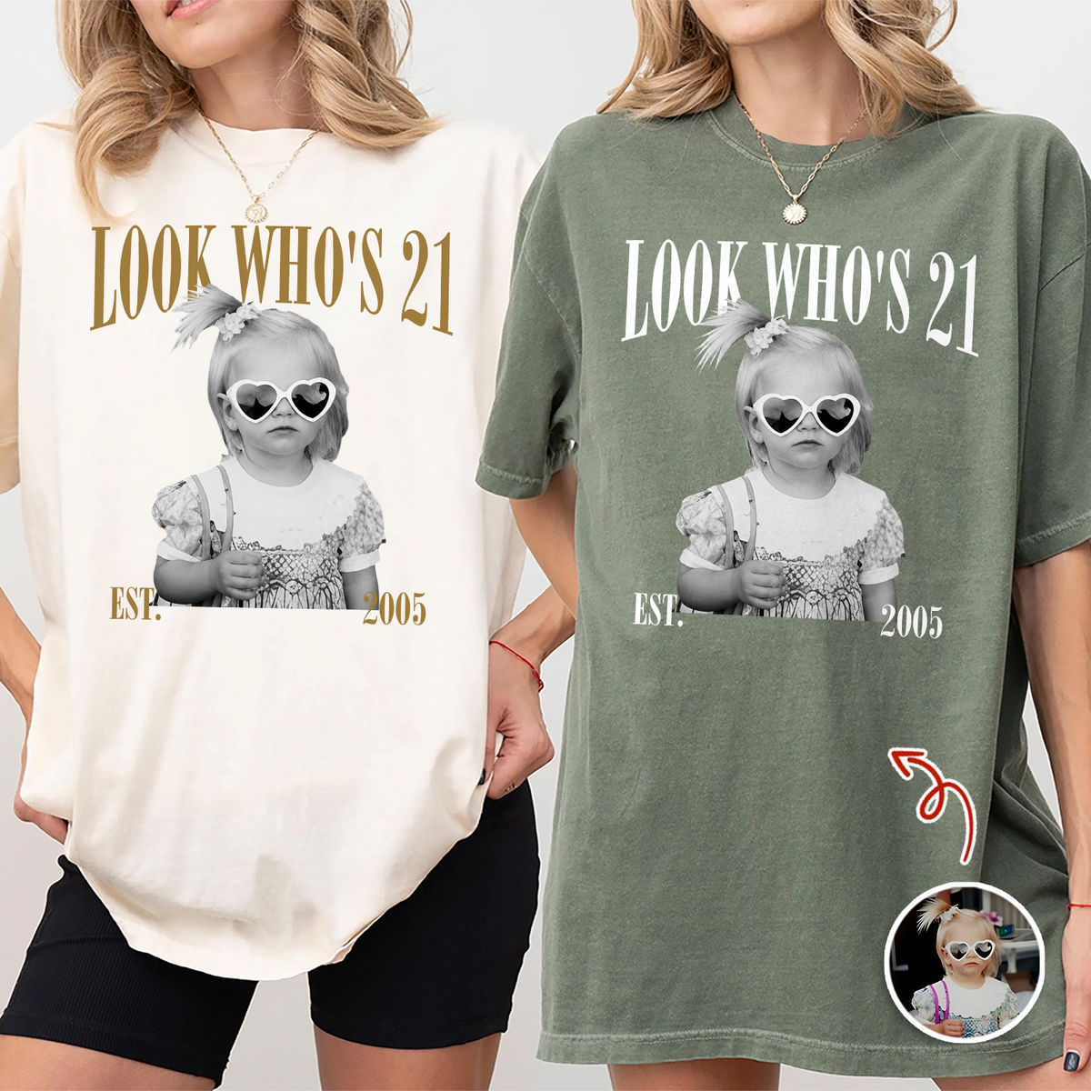 Custom Photo Look Who's 21 Comfort Shirt - Birthday Gift TH10 170561
