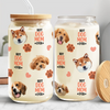 Custom Dog Cat Photo Best Dog Cat Mom Ever Personalized Glass Can CH07 895420