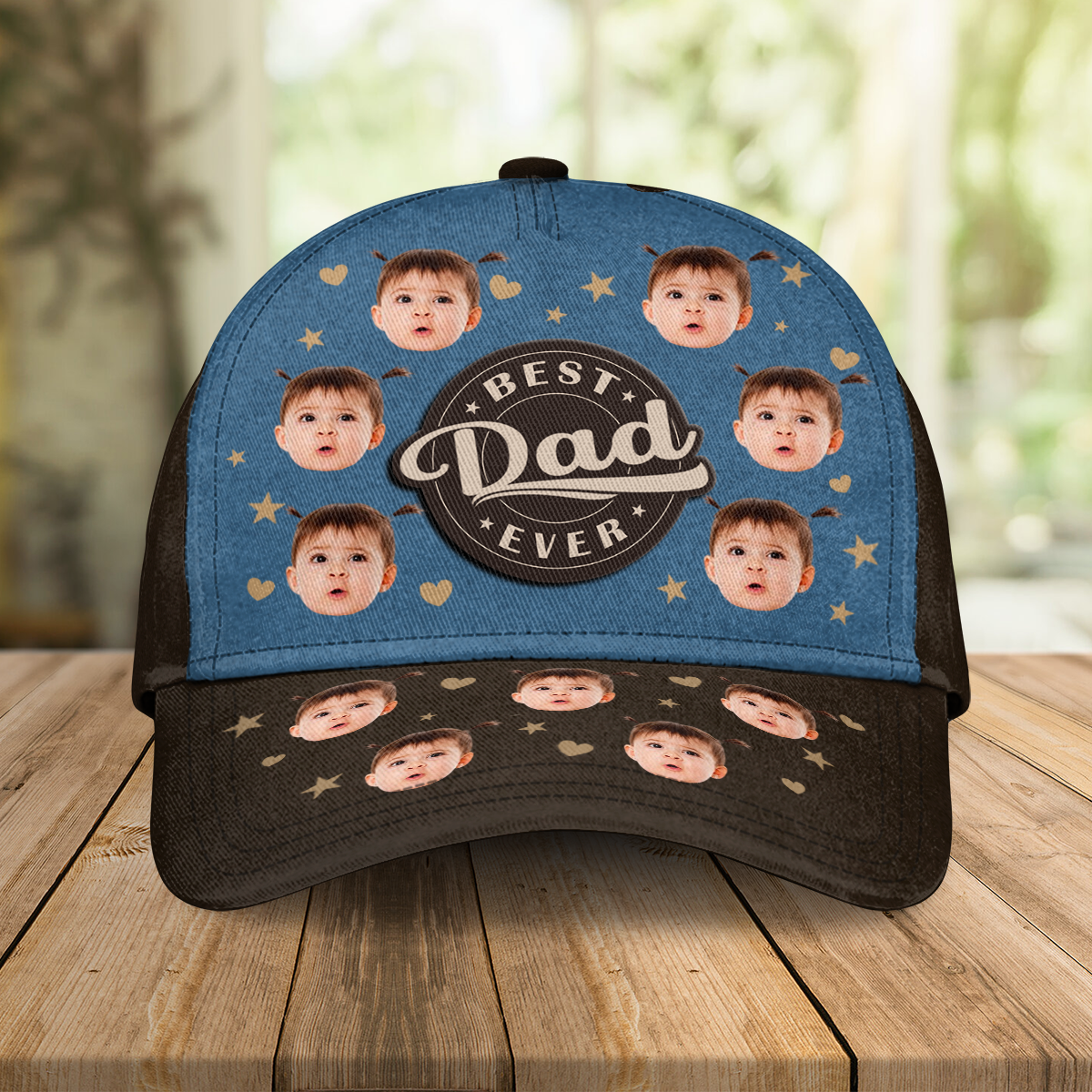 Custom Photo Funny Kid Faces Best Dad Ever - Personalized Photo Classic Cap TH10 892667