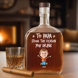 Personalized To Dad From The Reasons You Drink Whiskey Bottle CH07 896006