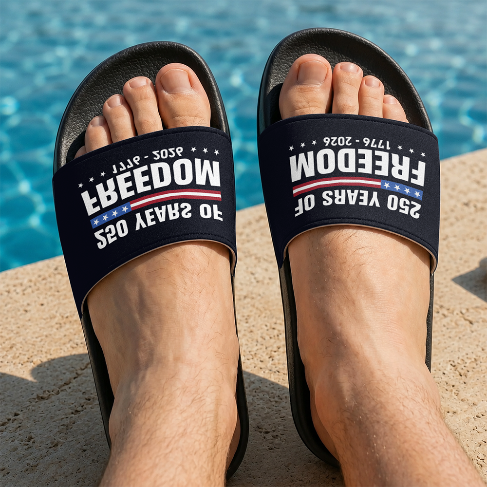250 Years Of Freedom 1776-2026 Slide Sandals CH07 911644