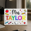 Custom Teacher Name Building Block Plaque Back to School Classroom Decor TH10 170281