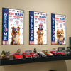 Personalized Dog Welcome Metal Sign – 250 Years of Freedom 1776–2026 TH10 898549