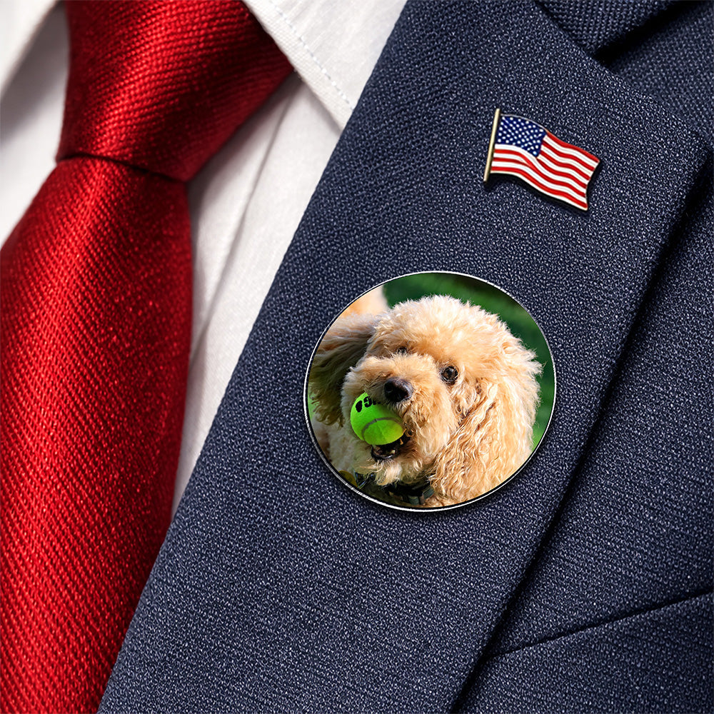 Custom Dog Photo Acrylic Pin – Personalized Gift for Dog Lovers TH10 169385