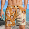 Custom Funny Face Tropical Floral Hawaiian Beach Shorts CH07 911562