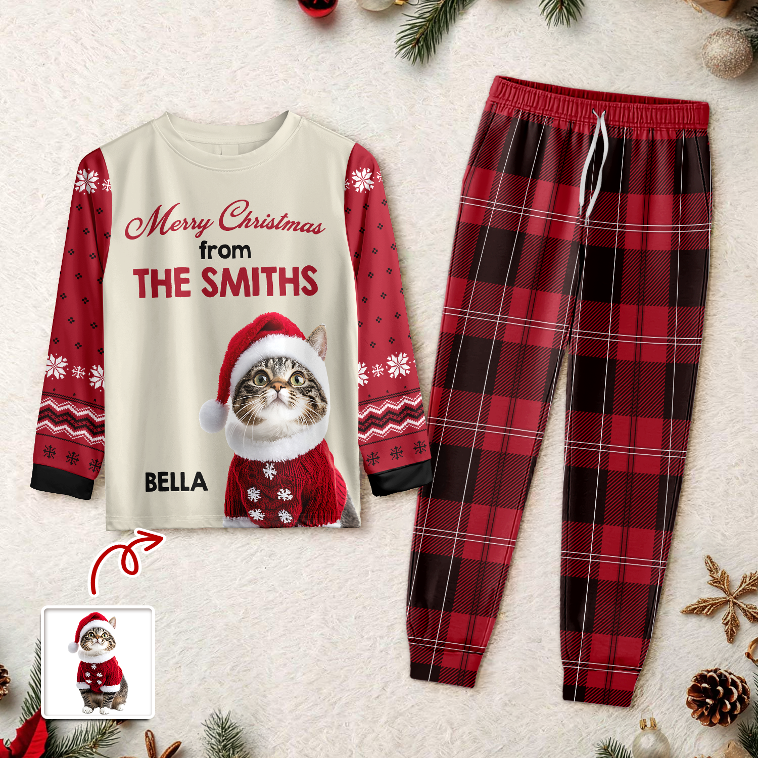 Merry Catmas - Personalized Sleepwear Gift For Cat Lovers HO82 900148