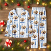 Custom Photo Dog Cat Mom Dad Flannel Pajamas Christmas Gift for Pet Lovers HO82 903448